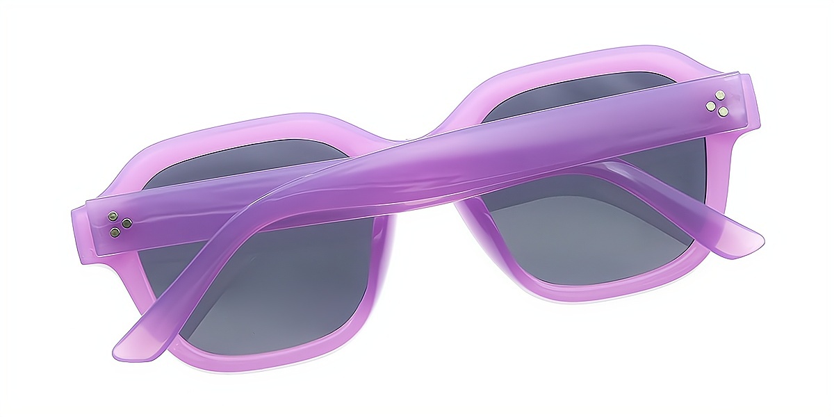 Purple Geometric Simple Plastic Eyeglasses