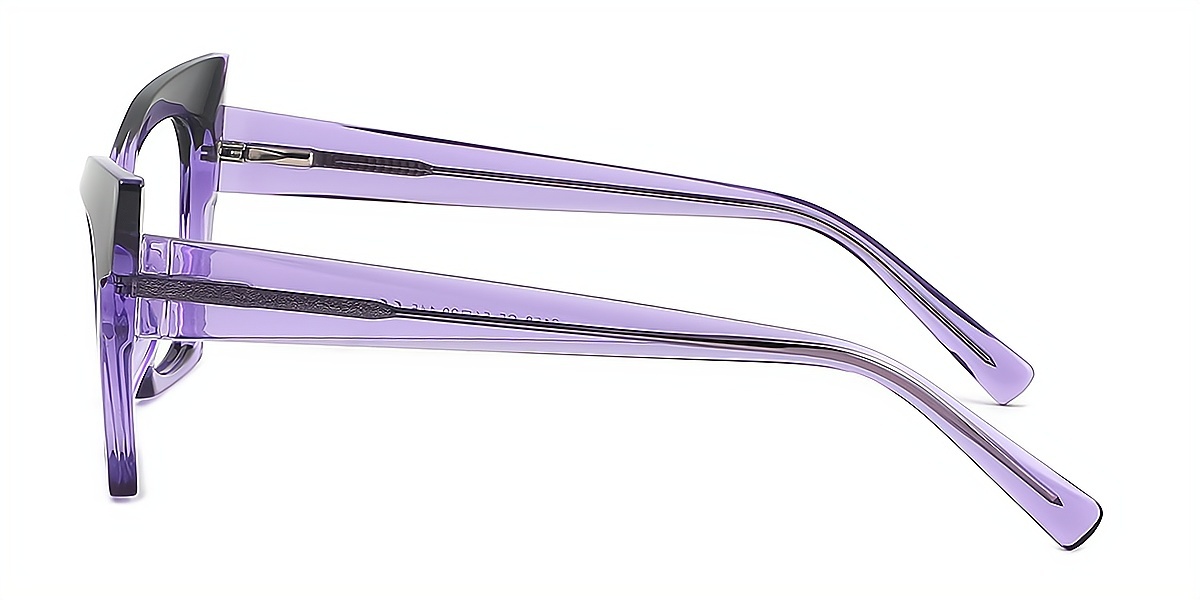 Purple Cat Eye Unique Oversized TR90 Eyeglasses