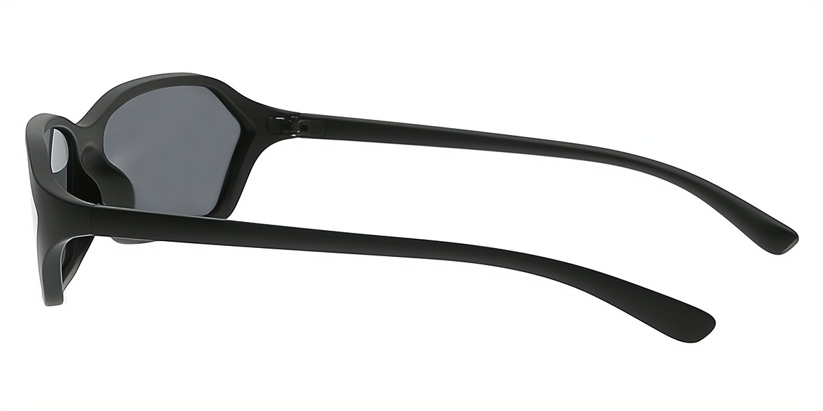 Black Geometric Chic Plastic Eyeglasses