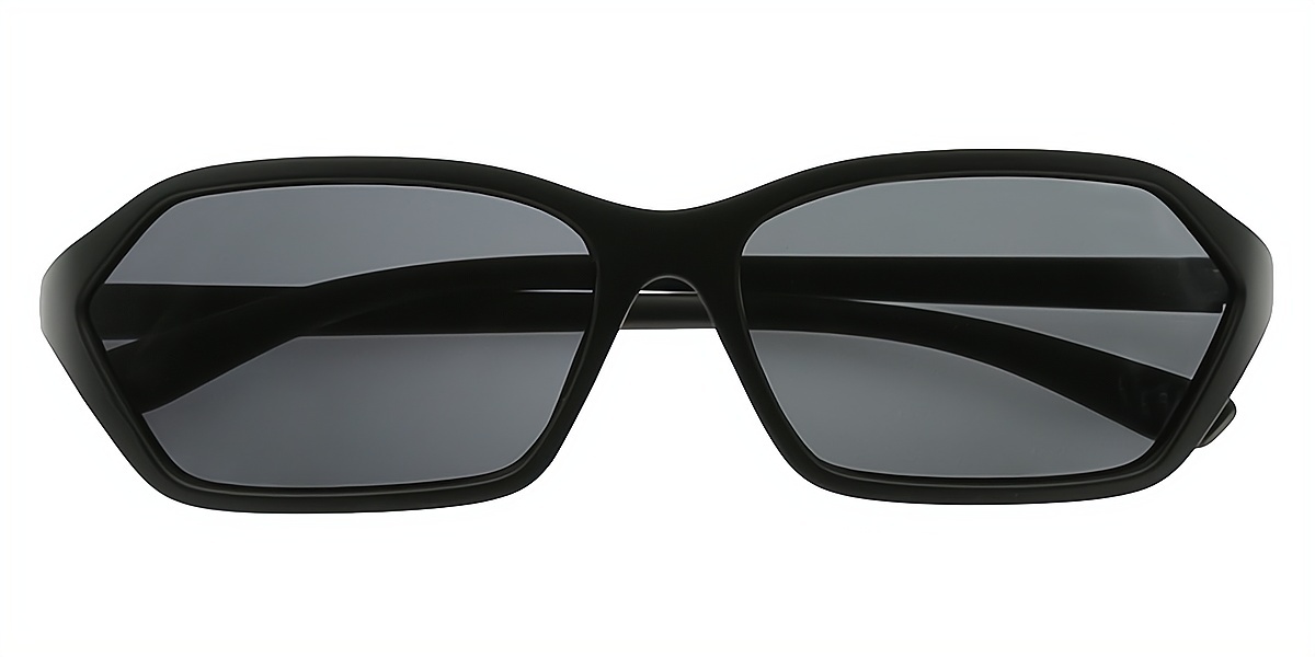 Black Geometric Chic Plastic Eyeglasses