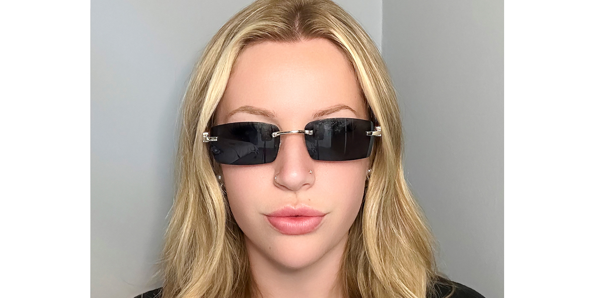 Brown Rectangle Elaborate Mixed Materials Eyeglasses