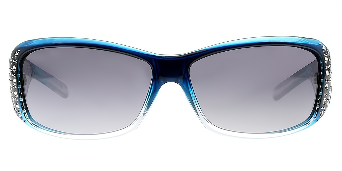 Blue Oval Unique Plastic Eyeglasses