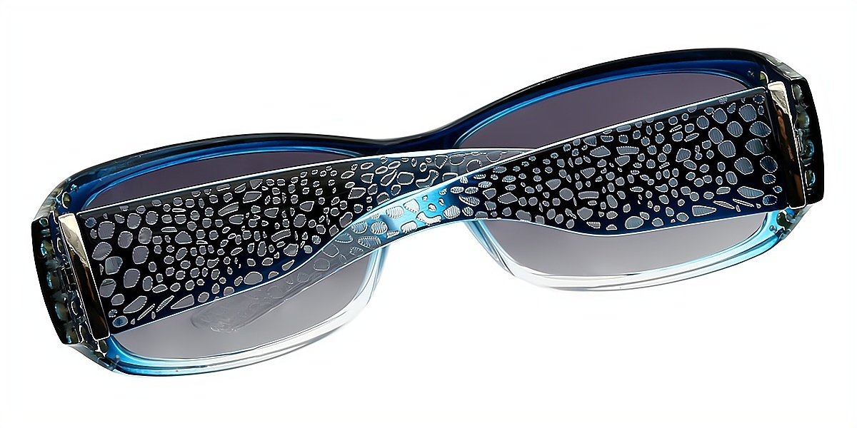 Blue Oval Unique Plastic Eyeglasses