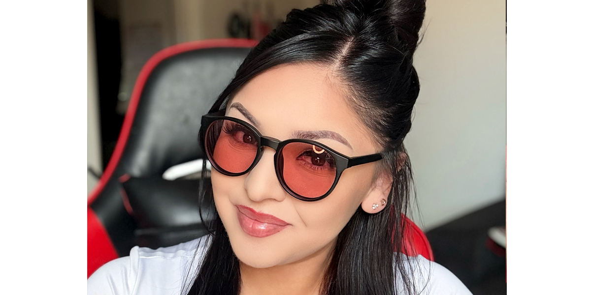 Black Round Classic Sun-clip TR90 Eyeglasses