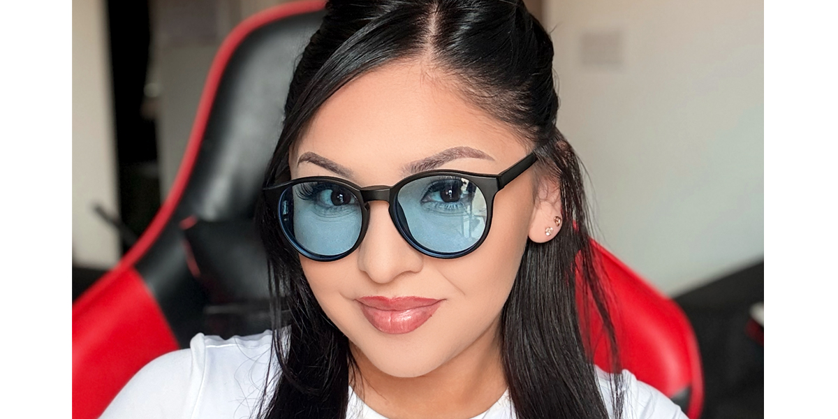 Black Round Classic Sun-clip TR90 Eyeglasses