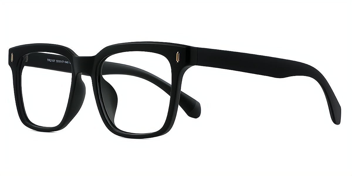 Black Square Classic Simple TR90 Eyeglasses