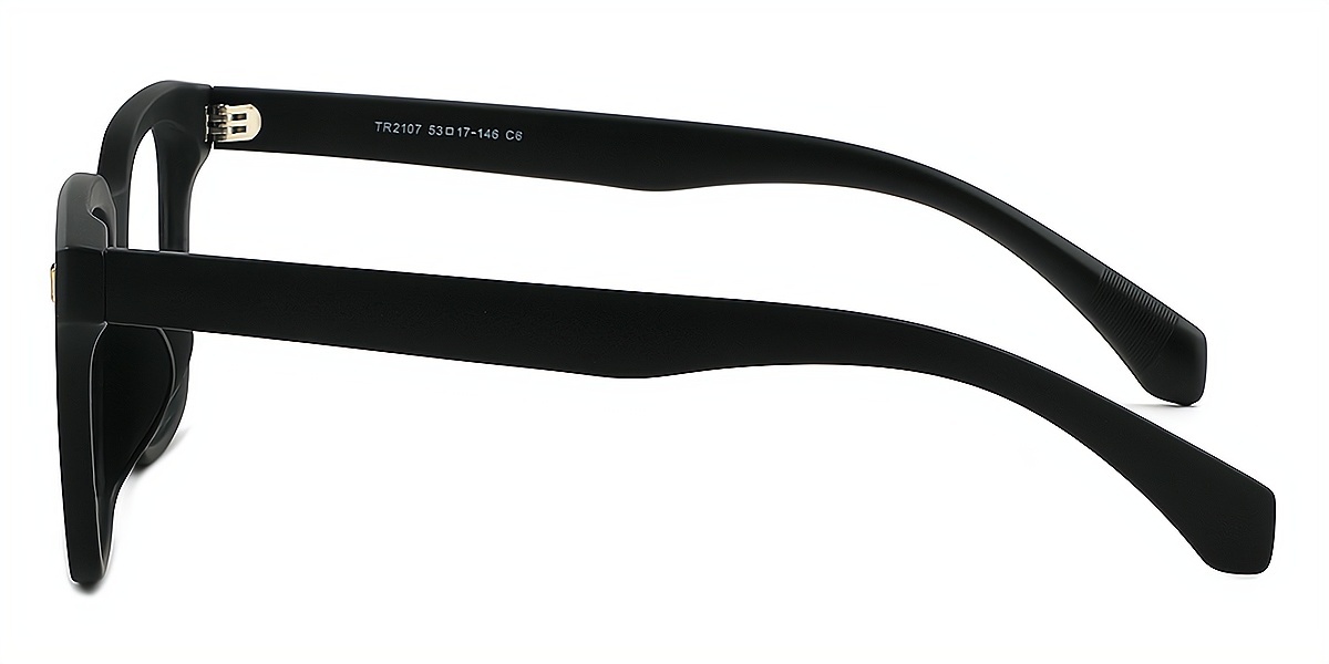 Black Square Classic Simple TR90 Eyeglasses