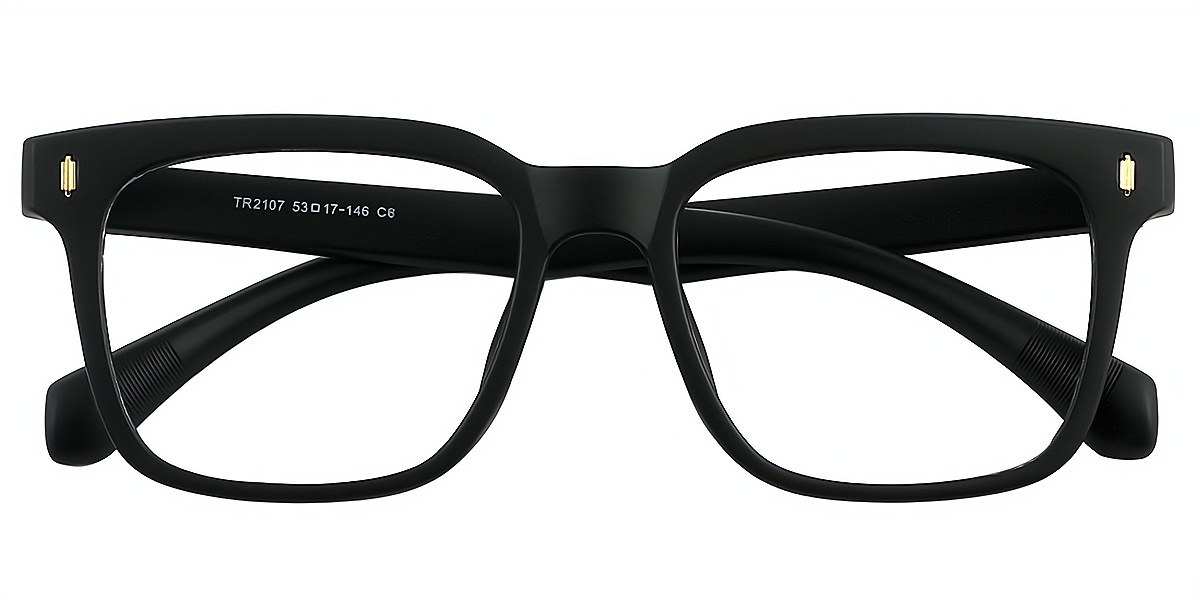 Black Square Classic Simple TR90 Eyeglasses