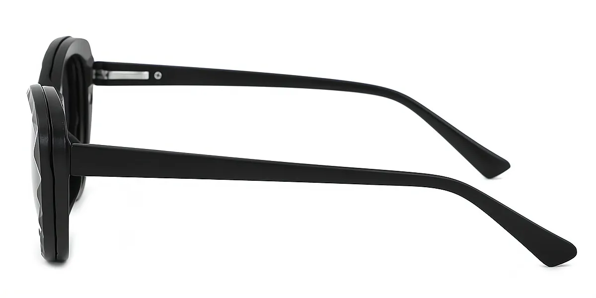 Black Cat Eye Modish Sun-clip TR90 Eyeglasses