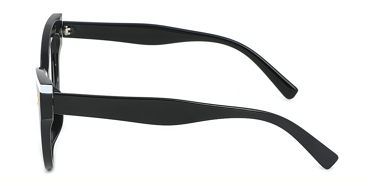 Black Cat Eye Unique Oversized Acetate Eyeglasses