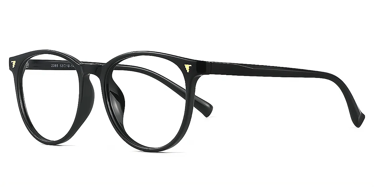 Black Oval Classic Horn TR90 Eyeglasses