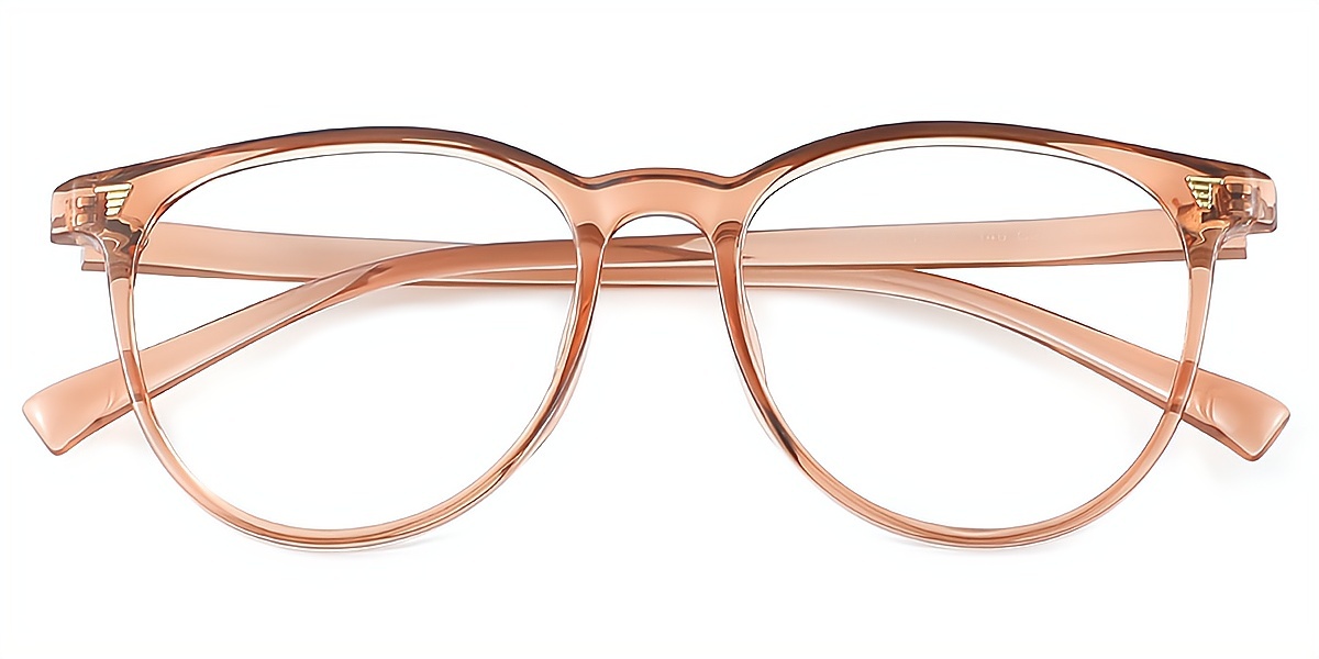 Brown Oval Classic Horn TR90 Eyeglasses