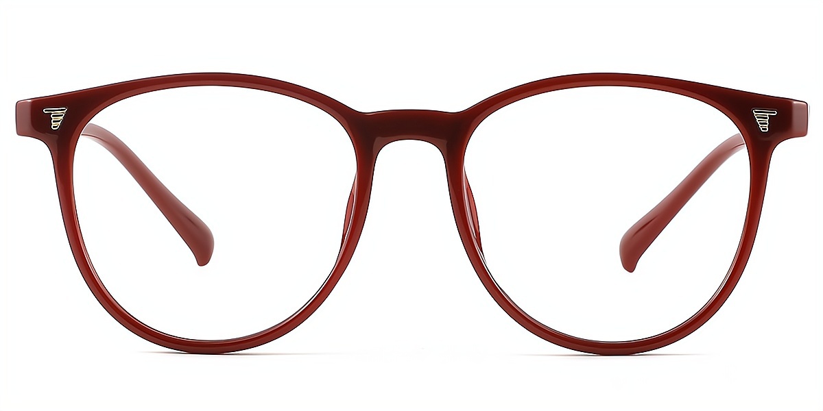 Red Oval Classic Horn TR90 Eyeglasses