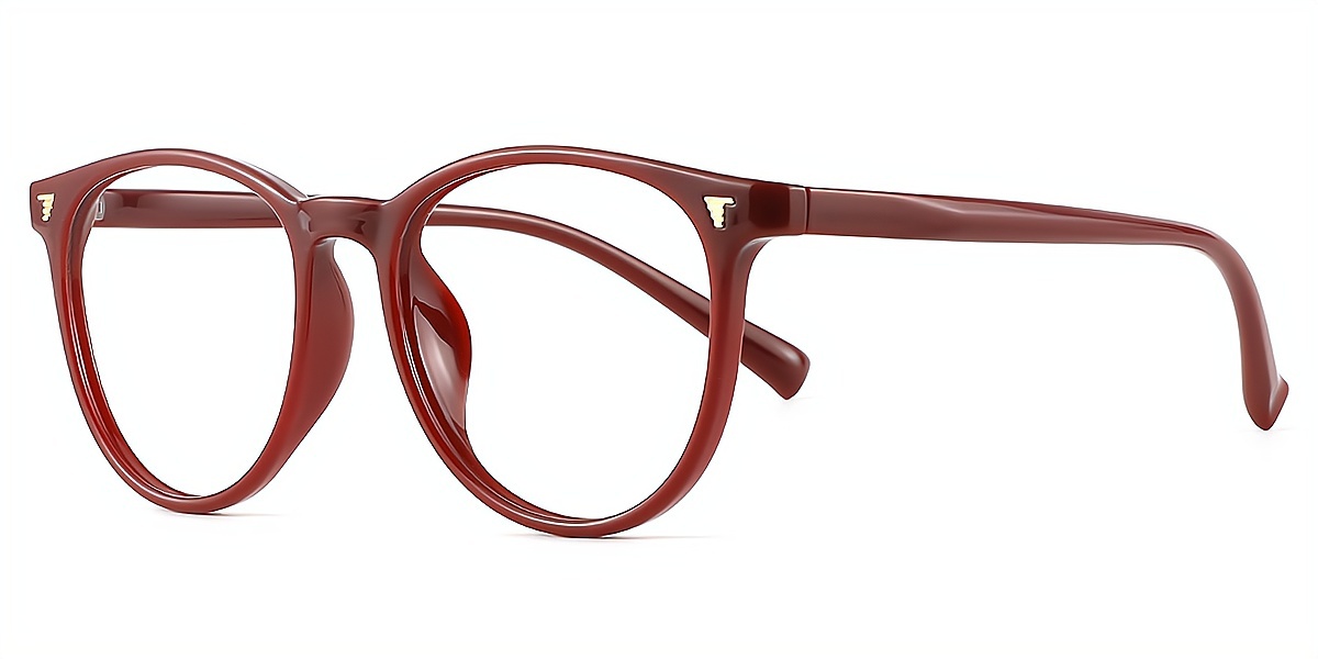 Red Oval Classic Horn TR90 Eyeglasses