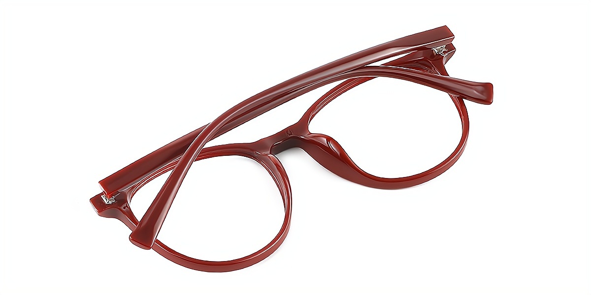 Red Oval Classic Horn TR90 Eyeglasses