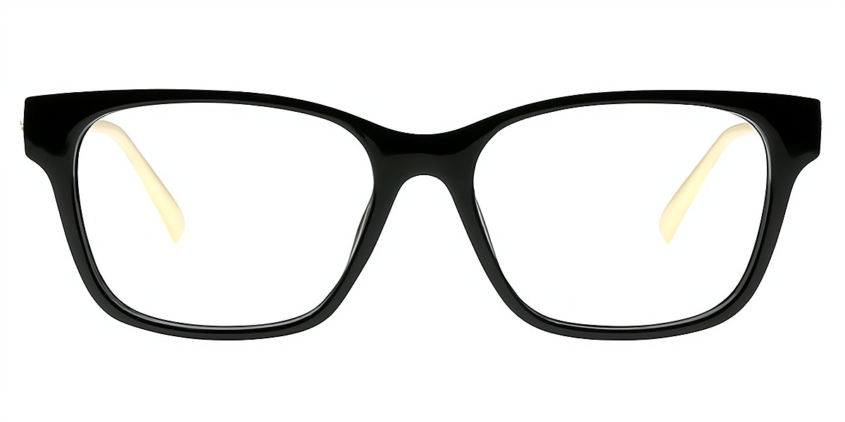 Black Horn Classic Mixed Materials Eyeglasses