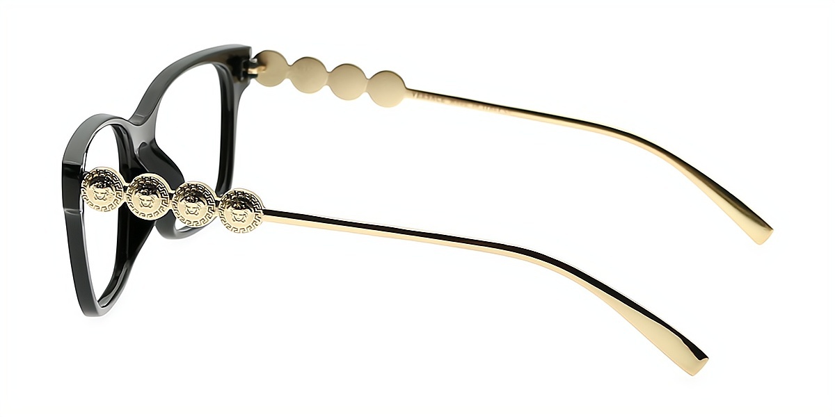 Black Horn Classic Mixed Materials Eyeglasses