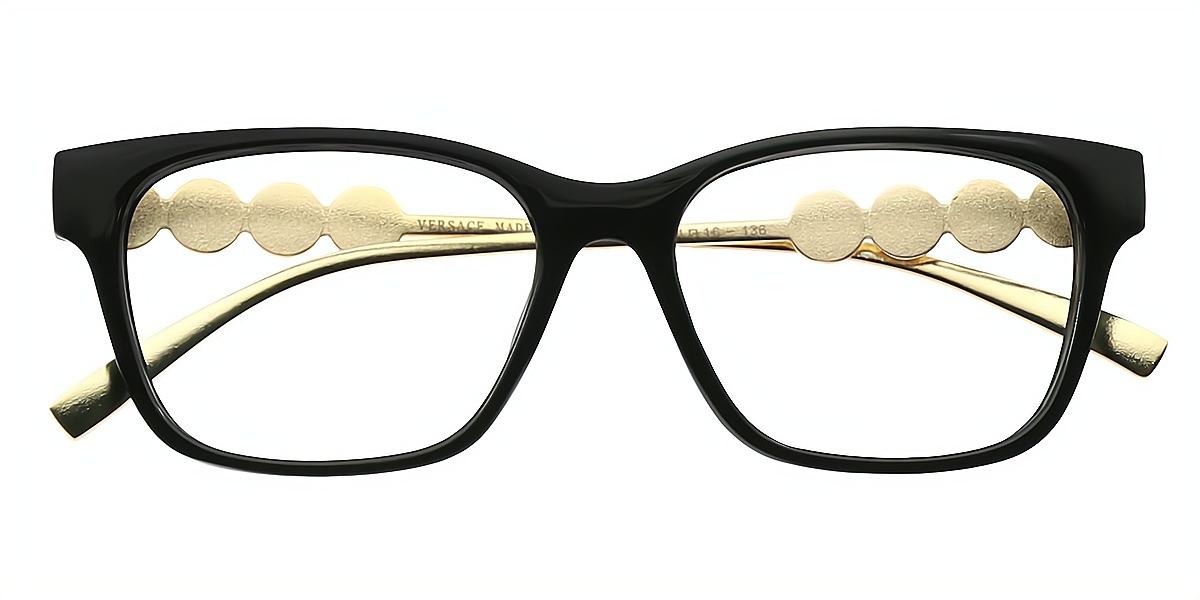 Black Horn Classic Mixed Materials Eyeglasses