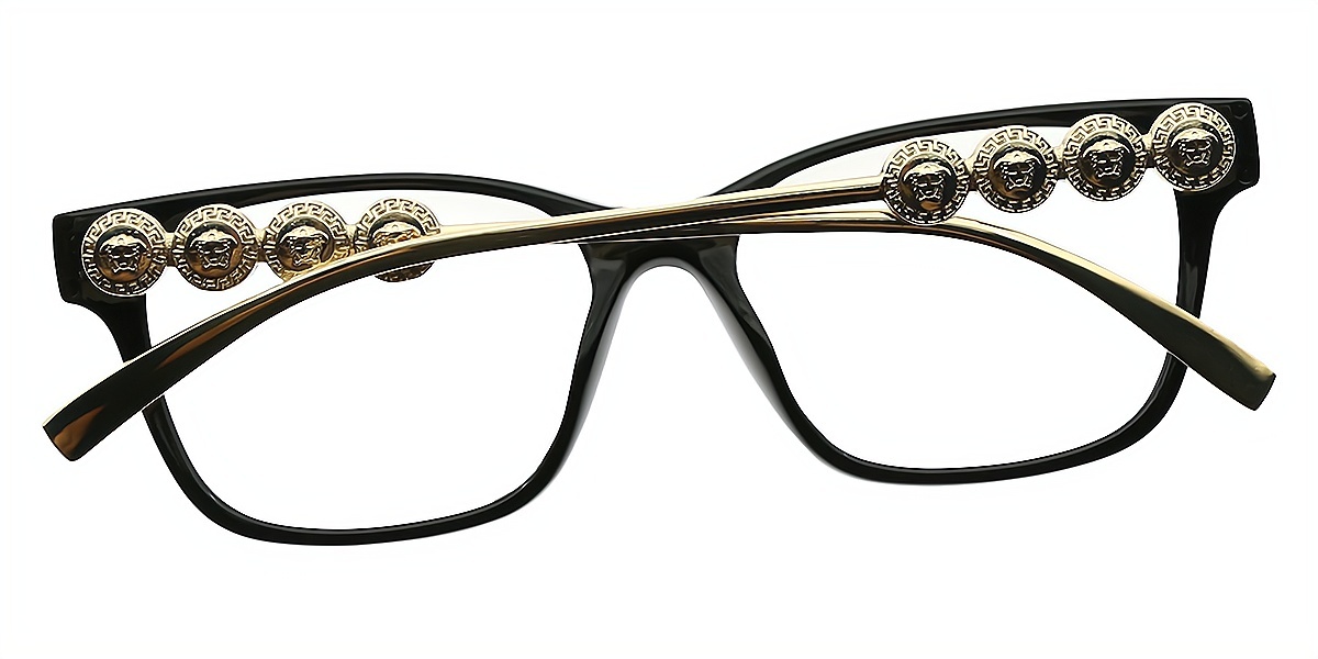 Black Horn Classic Mixed Materials Eyeglasses