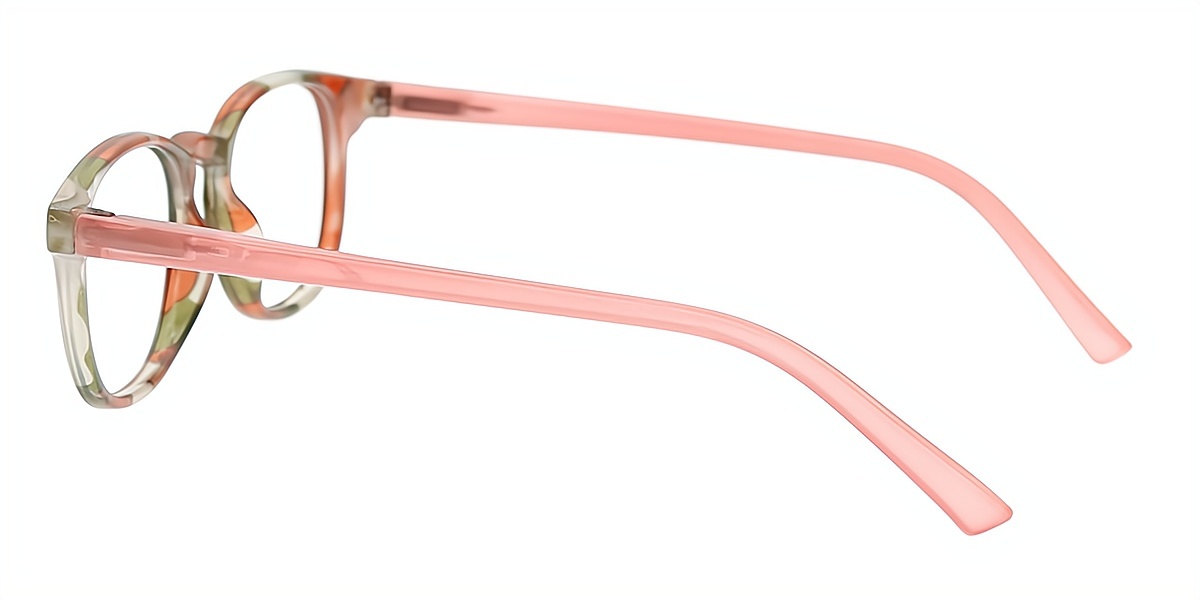 Orange Oval Chic Horn Acetate Eyeglasses