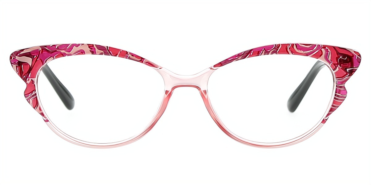 Pink Cat Eye Classic Fancy Plastic Eyeglasses