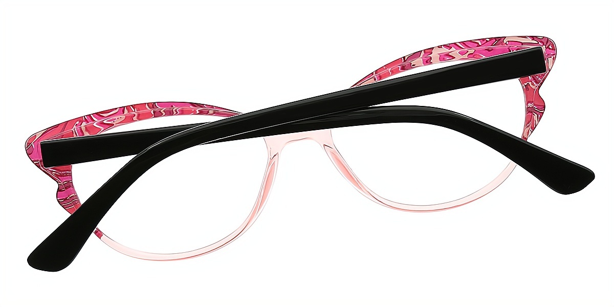 Pink Cat Eye Classic Fancy Plastic Eyeglasses