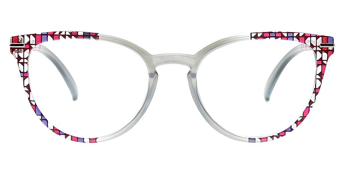 Gray Cat Eye Chic Plastic Eyeglasses