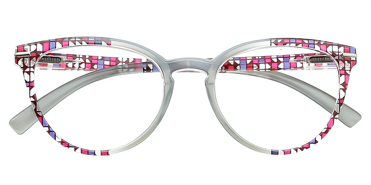 Gray Cat Eye Chic Plastic Eyeglasses