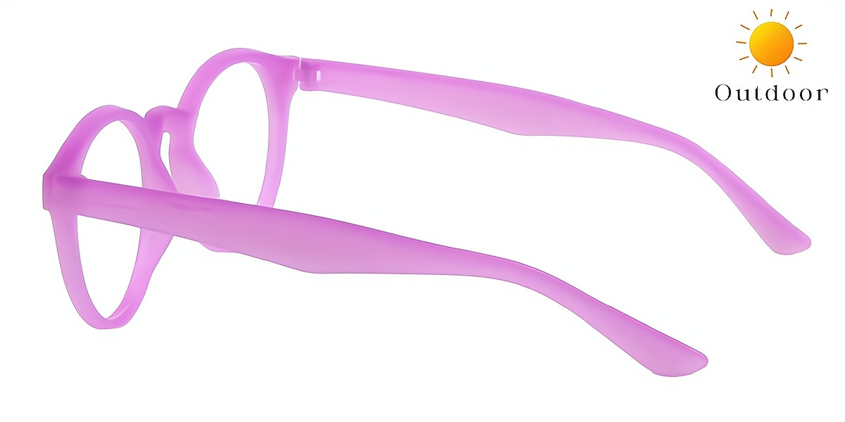 Purple Round Unique Plastic Eyeglasses