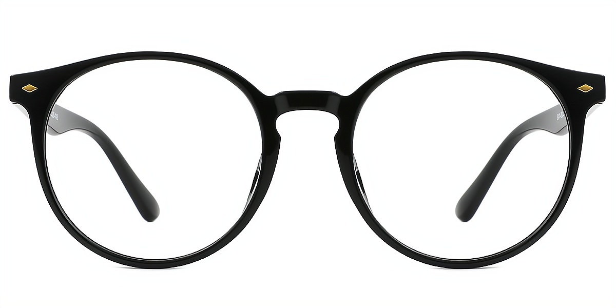 Black Oval Classic Oversized TR90 Eyeglasses