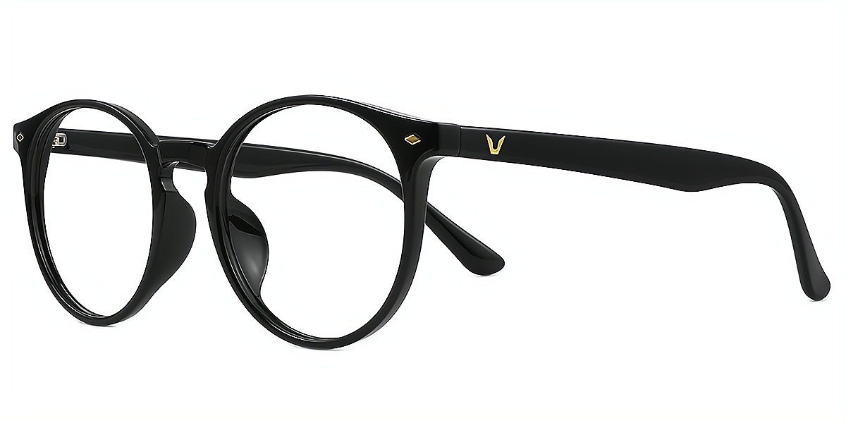 Black Oval Classic Oversized TR90 Eyeglasses