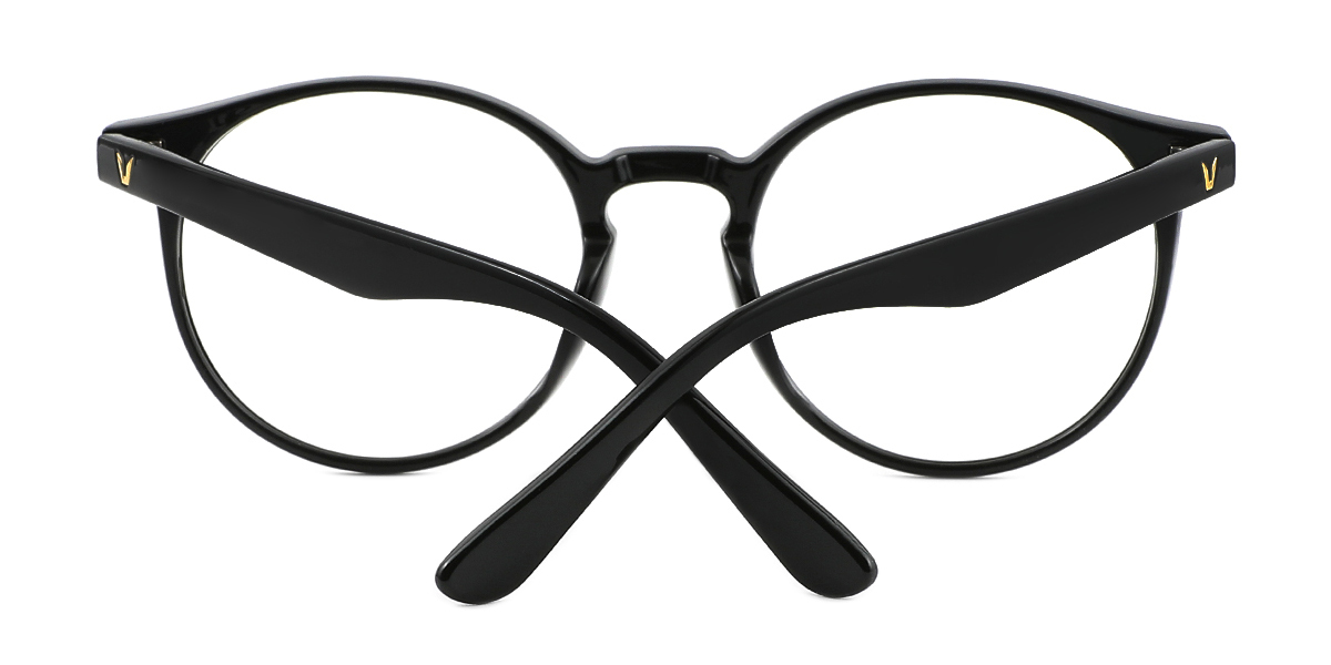 Black Oval Classic Oversized TR90 Eyeglasses