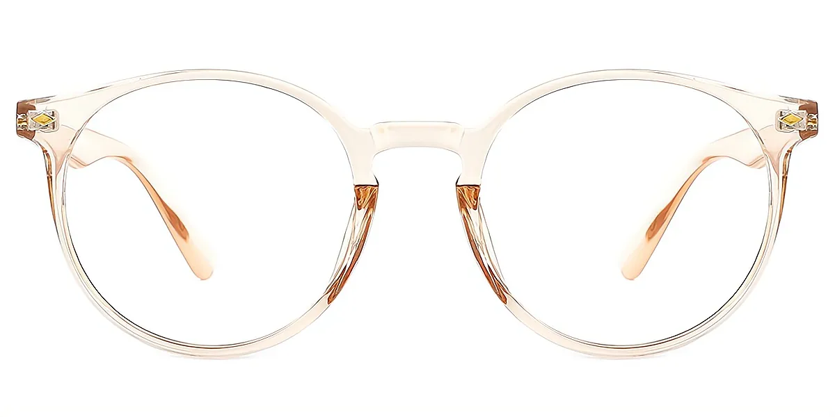 Brown Oval Classic Oversized TR90 Eyeglasses