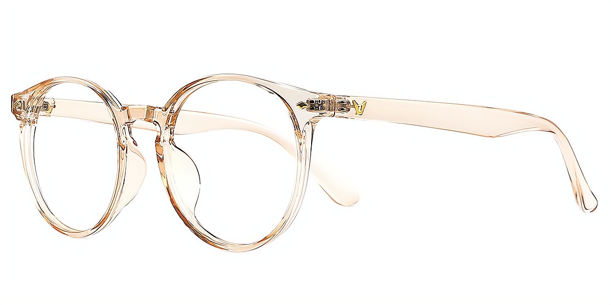 Brown Oval Classic Oversized TR90 Eyeglasses