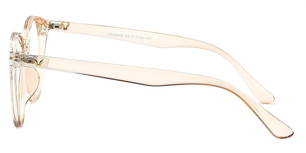 Brown Oval Classic Oversized TR90 Eyeglasses