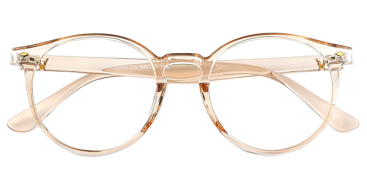 Brown Oval Classic Oversized TR90 Eyeglasses