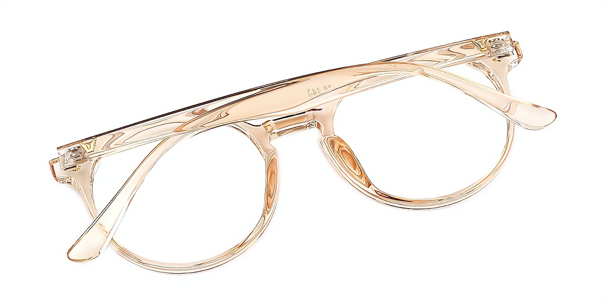 Brown Oval Classic Oversized TR90 Eyeglasses