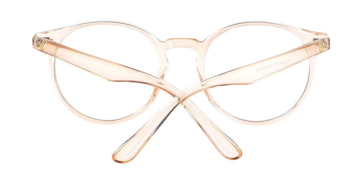 Brown Oval Classic Oversized TR90 Eyeglasses