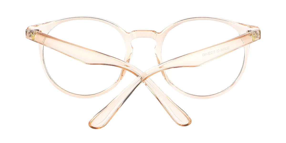 Brown Oval Classic Oversized TR90 Eyeglasses
