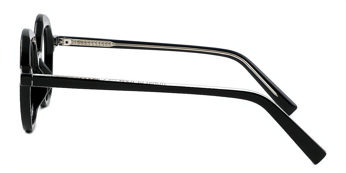 Black Round Chic Fancy TR90 Eyeglasses