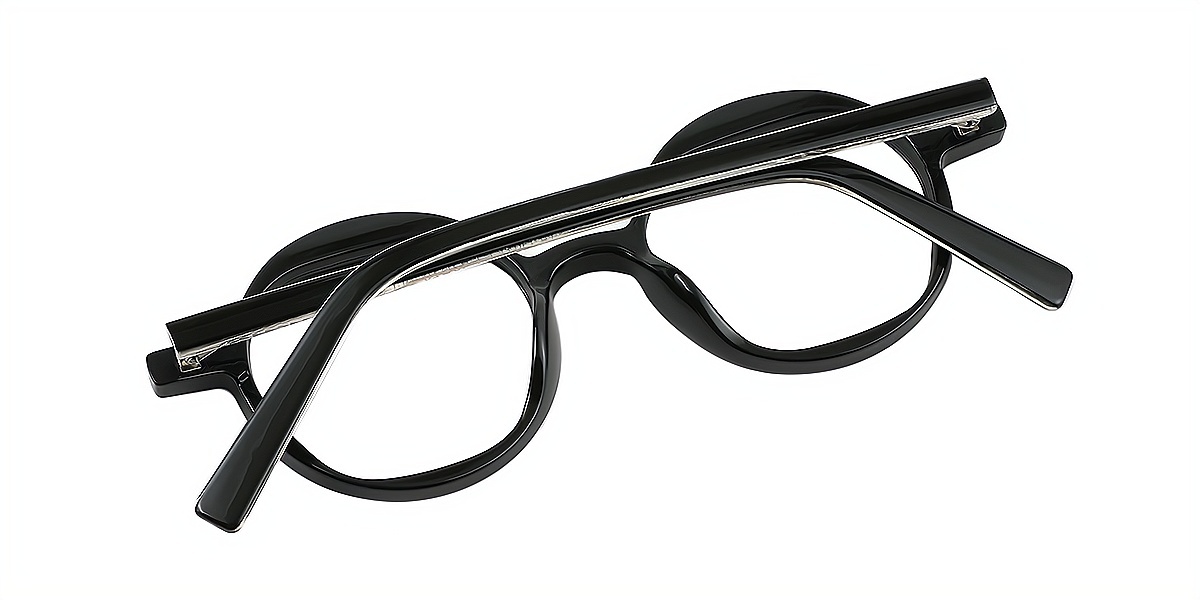 Black Round Chic Fancy TR90 Eyeglasses