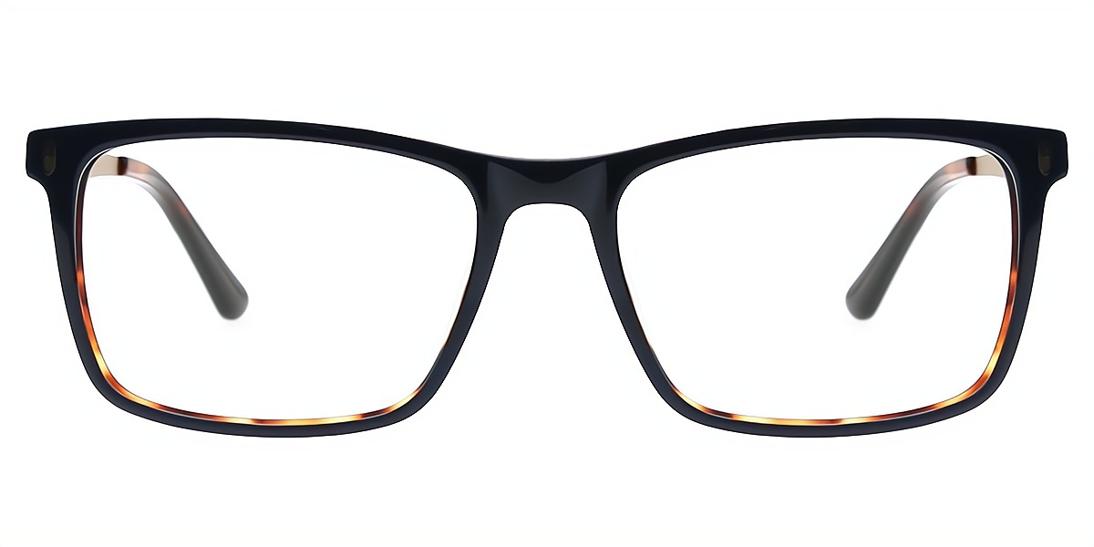 Tortoise Rectangle Classic Horn Acetate Eyeglasses