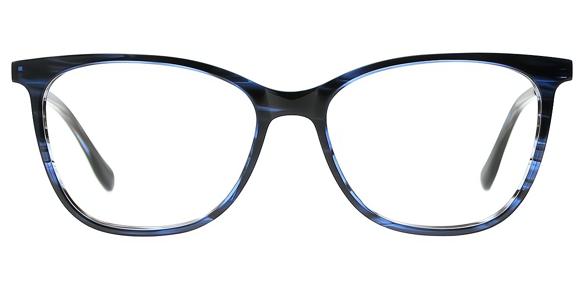 Black Blue Horn Elegant Acetate Eyeglasses