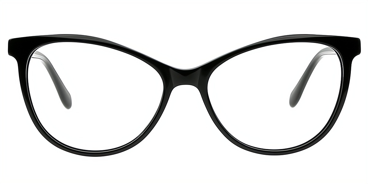 Black Cat Eye Classic Elegant Acetate Eyeglasses