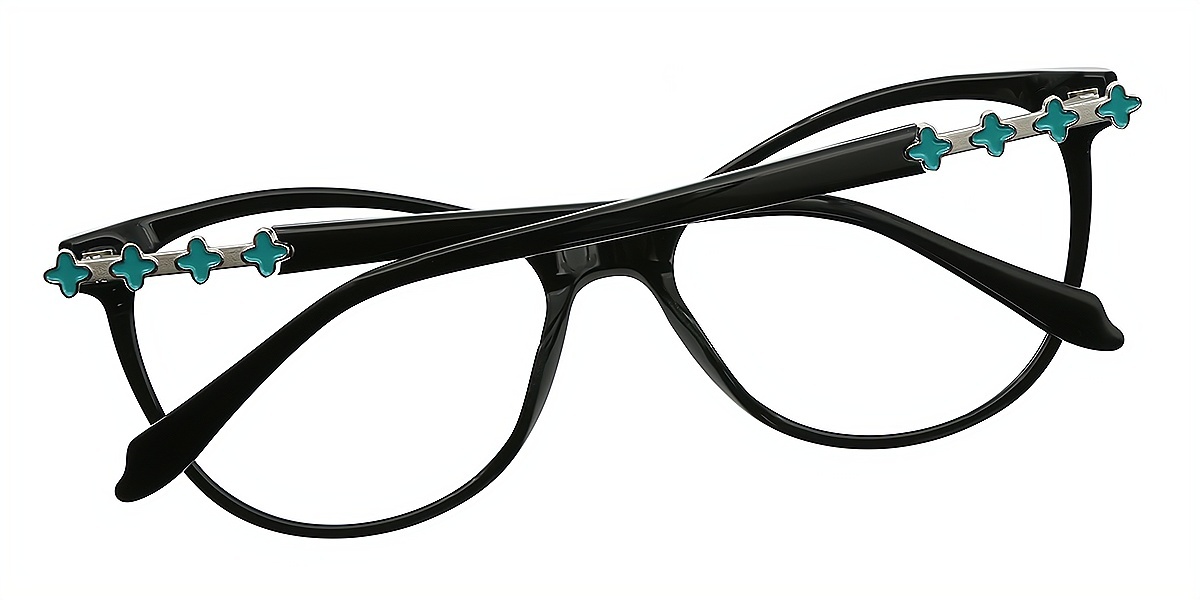 Black Cat Eye Classic Elegant Acetate Eyeglasses