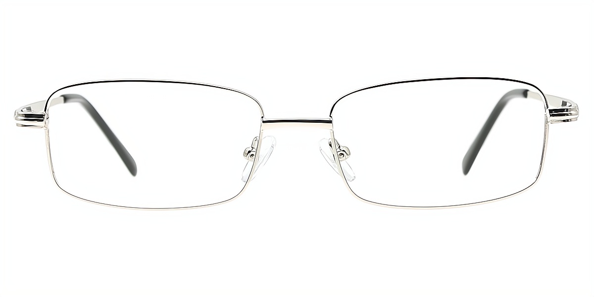 Belize Black Rectangle Classic Metal Eyeglasses | Muukal.com