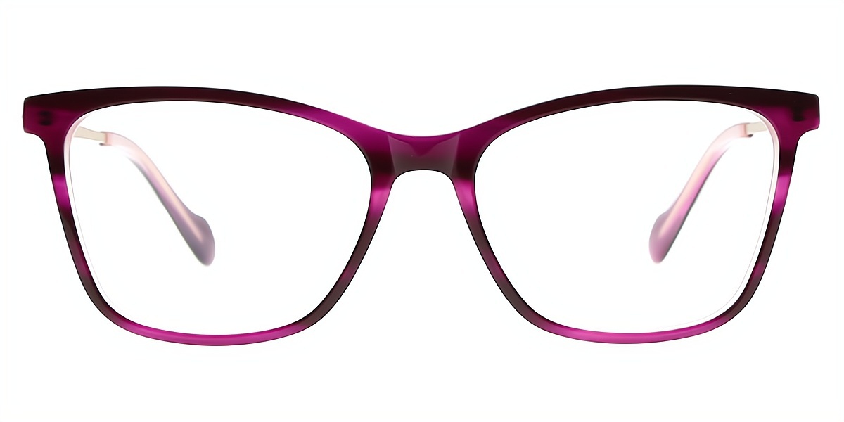 Purple Rectangle Exquisite Acetate Eyeglasses