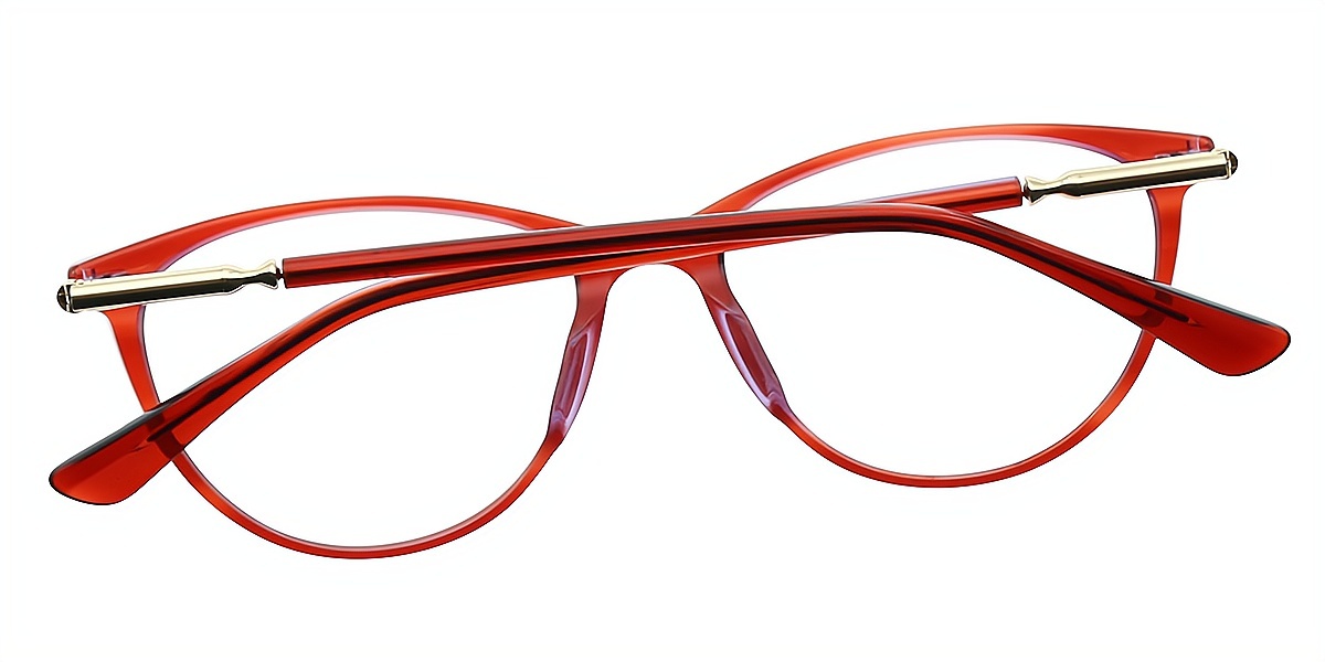 Red Cat Eye Exquisite Acetate Eyeglasses