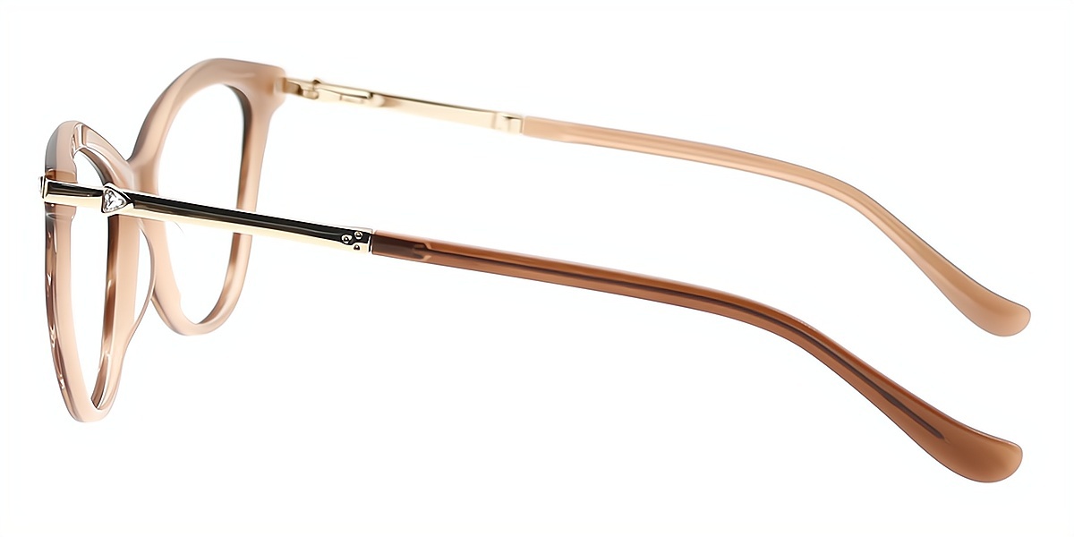 Brown Cat Eye Exquisite Acetate Eyeglasses