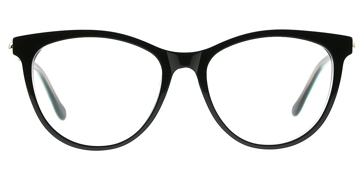 Black Green Cat Eye Exquisite Acetate Eyeglasses